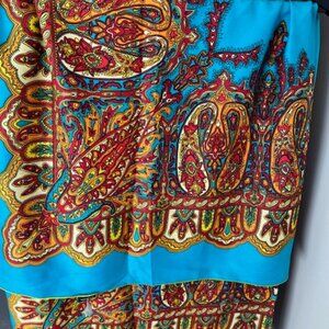 Paisley patterned scarf. Made in China.